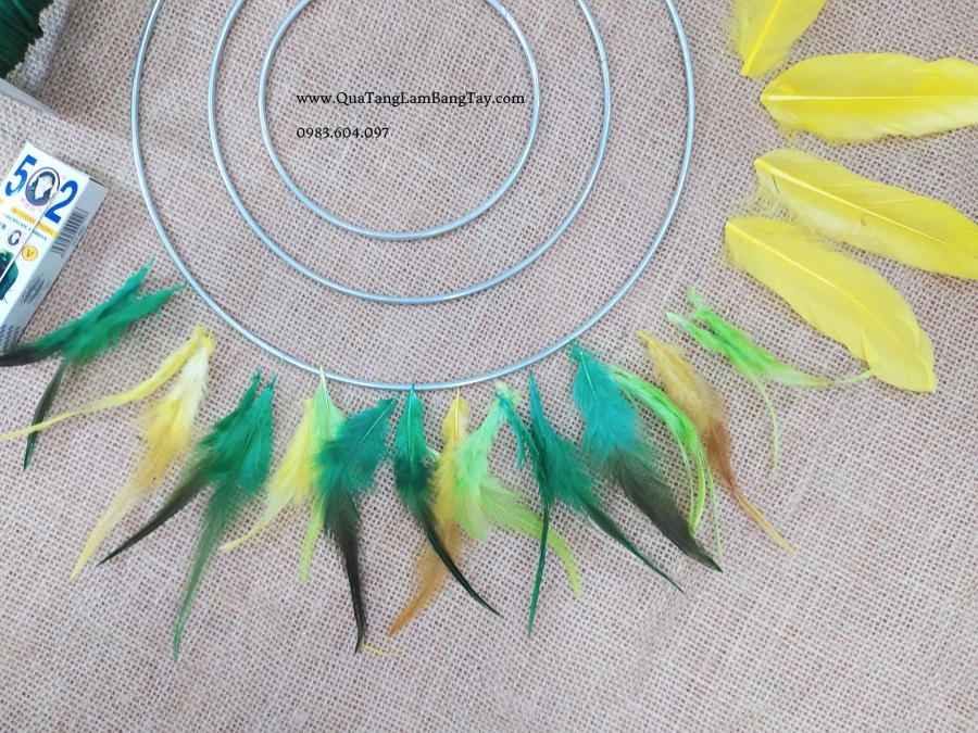 bộ nguyên liệu làm dreamcatcher